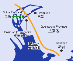 中国工場所在地